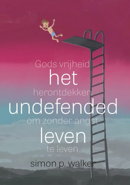Boekomslag met een poppetje dat van een hoge duikplank springt.